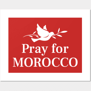 Pray for Morocco dove Posters and Art